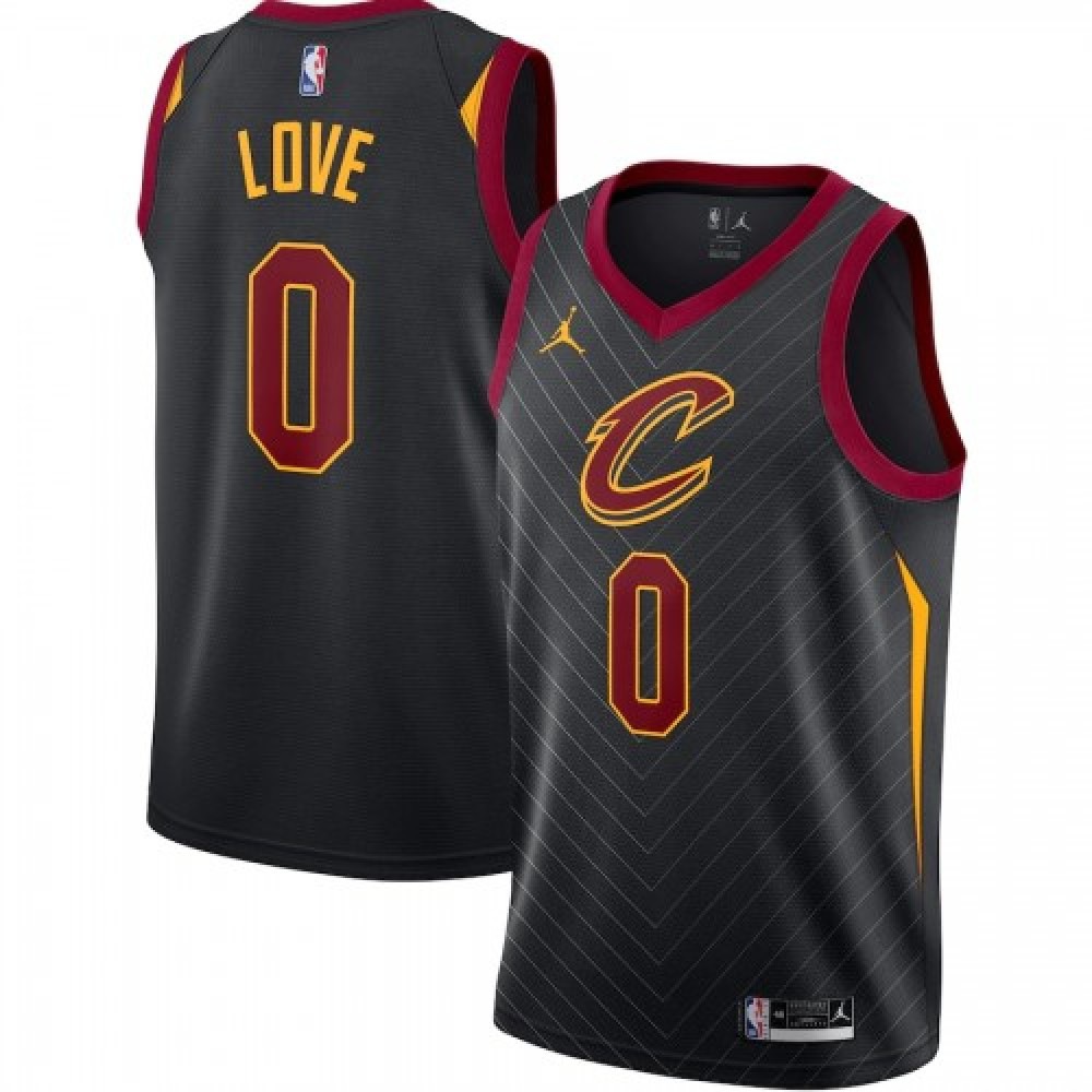 Men's Cleveland Cavaliers Kevin Love #0 Jordan Black 2020/21 Swingman Jersey - Statement Edition-Pro Kit Vault | Brand New 26/27 Sports Jerseys